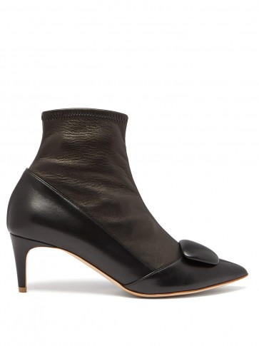 RUPERT SANDERSON Glynn black leather ankle boots ~ vintage style bootie