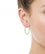 MARIA BLACK Gold-Plated Medium Francisca Hoop Earring – single earrings – twisted hoops
