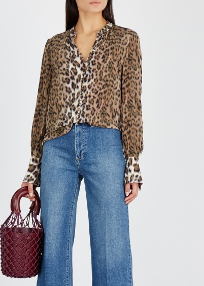 JOIE Tariana leopard-print shirt – brown tone animal prints