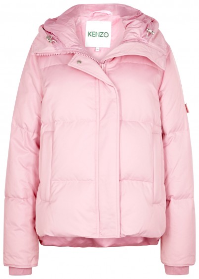 KENZO Pink quilted cotton-blend coat – girly puffer jacket