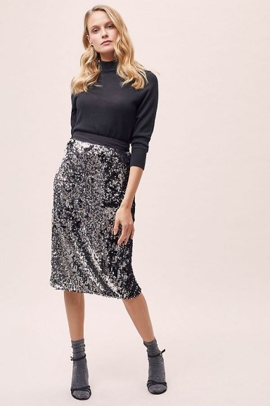 Kirei Layla Sequin Skirt | sequinned pencil skirts - flipped