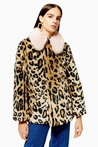 Topshop Leopard Faux Fur Coat | winter glamour - flipped