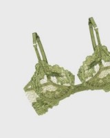 LONELY pickle bonnie underwire bra in green ~ lace bras ~ feminine lingerie