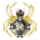 Swarovski MAGNETIC SINGLE PIERCED SPIDER EARRING, MULTI-COLOURED, MIXED PLATING