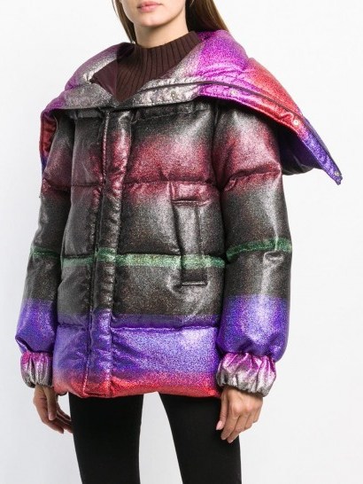 MARCO DE VINCENZO multicoloured short padded coat – luxe puffer - flipped