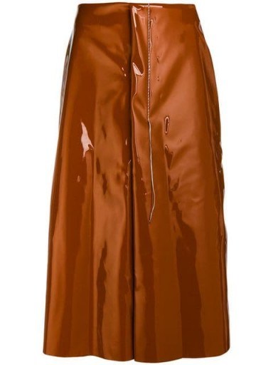 MARNI Creamy unfinished skirt in nougat / high shine fashion - flipped
