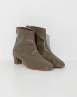 MARTINIANO Olive high leone ankle boot in green