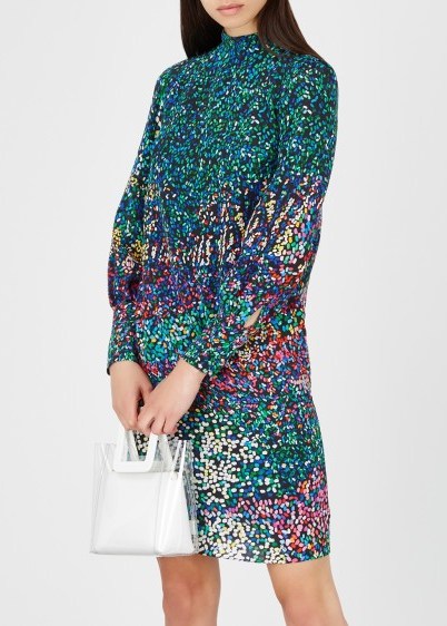 MARY KATRANTZOU Elsie printed silk dress ~ multicoloured shift - flipped