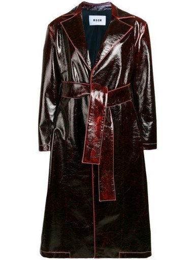MSGM red patent trench coat - flipped
