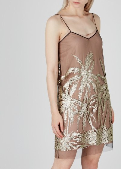 NO.21 Blush glittered tulle dress / glittering slip - flipped