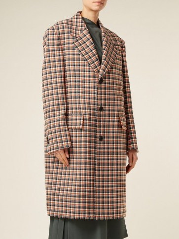 CALVIN KLEIN 205W39NYC Oversized checked wool coat - flipped