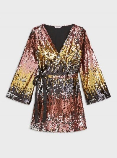 MISS SELFRIDGE PETITE Ombre Sequin Dress – multicoloured party dresses - flipped