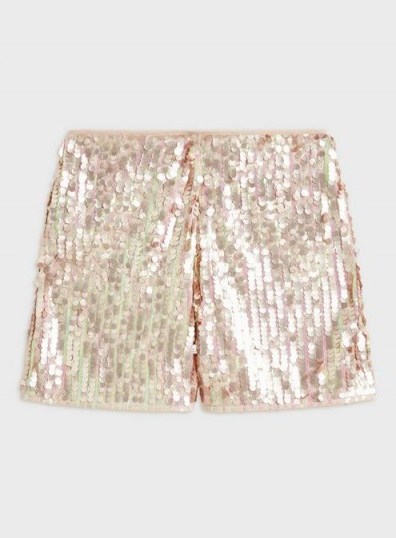 MISS SELFRIDGE Pink Iridescent Sequin Shorts - flipped