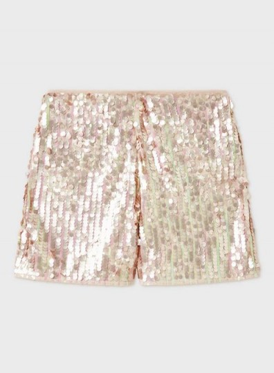 MISS SELFRIDGE Pink Iridescent Sequin Shorts