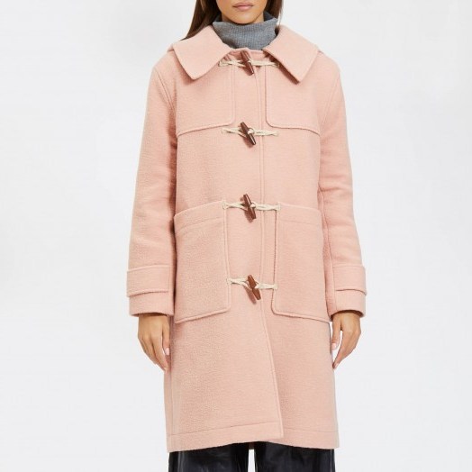Rejina Pyo Women’s Lila Coat – Wool Pink – cute duffle - flipped