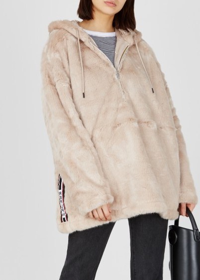 REPLAY Cream faux fur jacket ~ casual luxe - flipped
