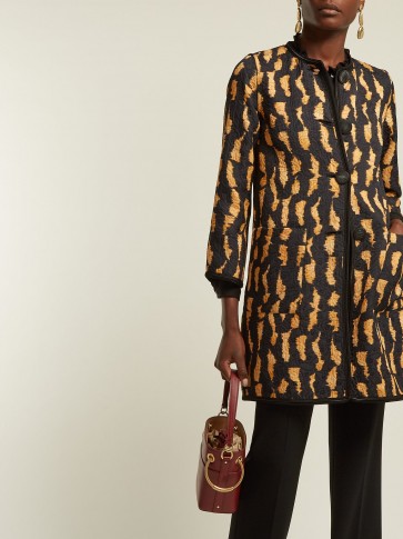 ETRO Rosemont reversible cotton-blend coat ~ chic animal/floral print coats