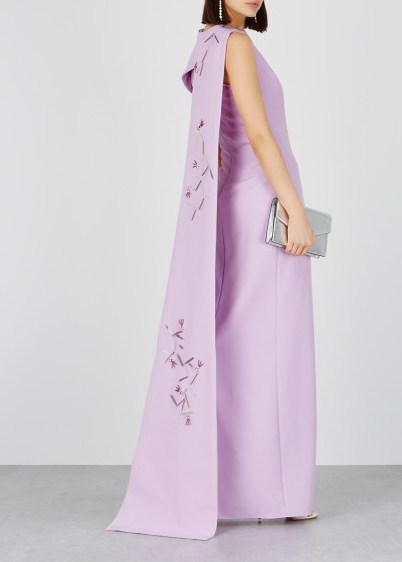 SAFIYAA Lavender sequin-embellished gown ~ stunning draped gowns - flipped