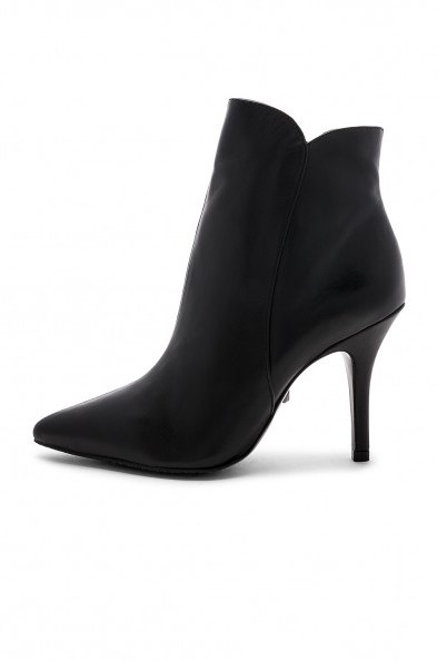 Schutz KALANY BOOTIE in Black Leather – pointed toe ankle boot - flipped