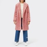 Stine Goya Women’s Concord Faux Fur Coat – Rosette – fluffy pink luxe coat