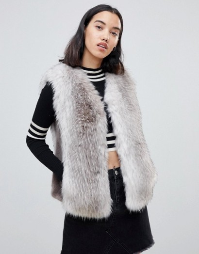 Urban Code Jaycee faux fur luxury gilet in Bambi – luxe gilets
