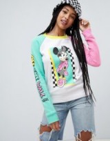 Vans X Disney hyper minnie sweatshirt | printed colour block sweat top