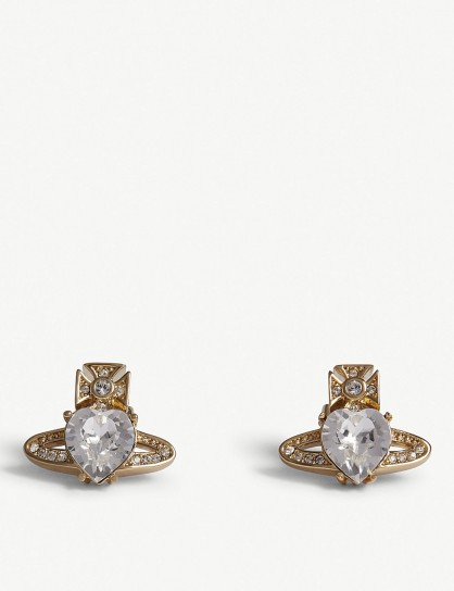 VIVIENNE WESTWOOD JEWELLERY Ariella crystal heart orb earrings – vintage style jewellery