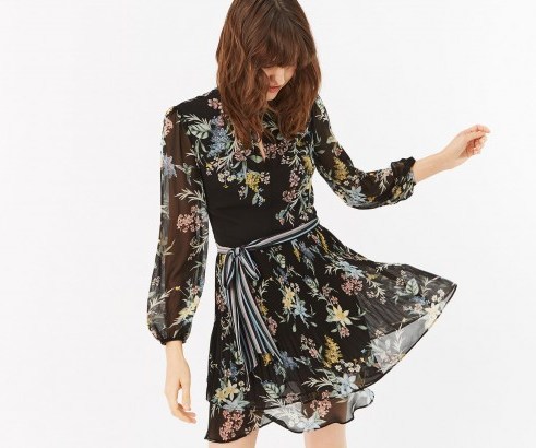 OASIS WINTER JASMINE SKATER DRESS | floaty floral party frock - flipped