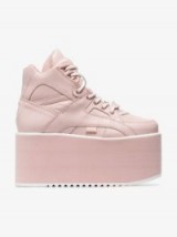 Buffalo Pink Classic High Nubuck Flatform Sneakers | luxe style flatforms