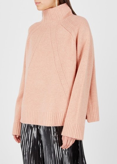 BY MALENE BIRGER Aleyah blush wool-blend jumper ~ pale-pink knitwear - flipped