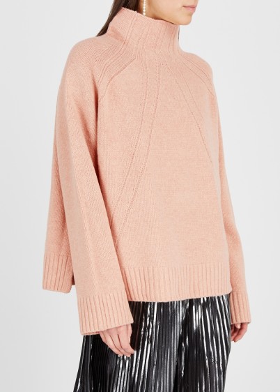 BY MALENE BIRGER Aleyah blush wool-blend jumper ~ pale-pink knitwear