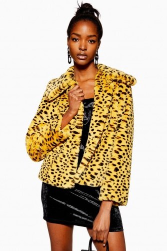 Topshop Cheetah Print Faux Fur Coat | animal prints | glam winter jackets - flipped