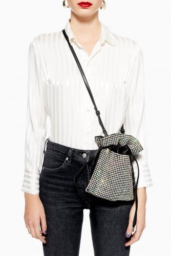Topshop Cher Diamante Pouch | sparkly crossbody - flipped