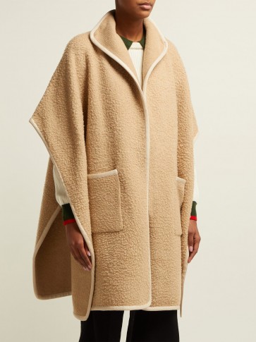 BURBERRY Chloe beige pilled-wool cape ~ stylish winter capes
