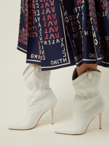 MALONE SOULIERS Daisy white leather ankle boots - flipped