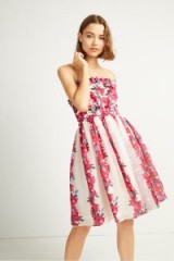 FRENCH CONNECTION EDITH VINTAGE STRAPLESS DRESS | floral party dresses