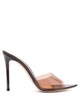 GIANVITO ROSSI Elle 105 black patent-leather and PVC mules