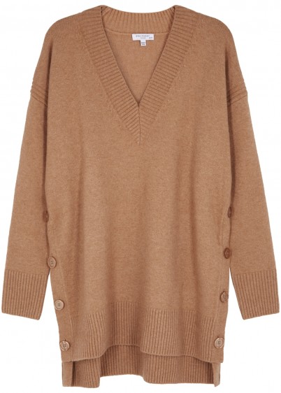 EQUIPMENT Cortis oversized camel wool-blend jumper | stylish knitwear