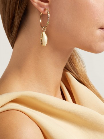 ARON & HIRSCH Etiope 18kt gold and sapphire hoop earrings ~ luxe statement hoops