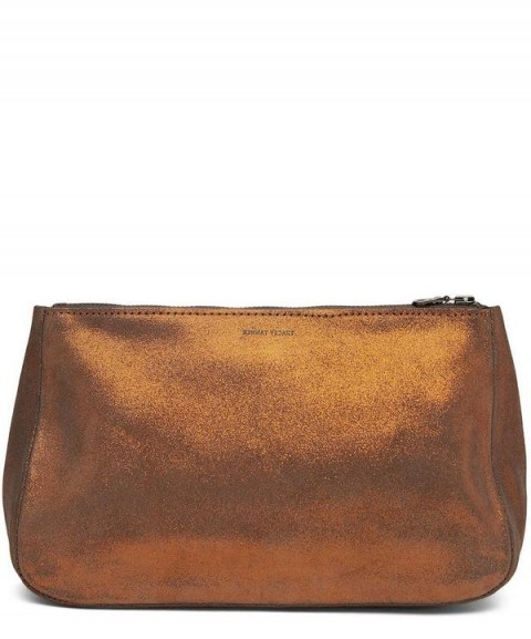 TRACEY TANNER Fatty Large Leather Pouch in Copperfield - flipped