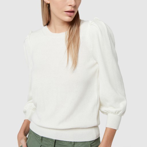 G. Label WENDY PUFF-SLEEVE SWEATER in Glacier - flipped