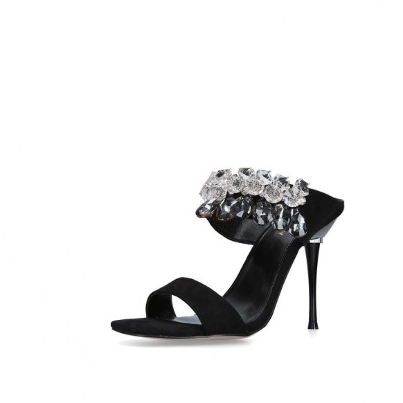 CARVELA GALACTIC in black | jewelled party mules - flipped