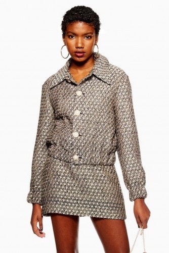 TOPSHOP Gem Boucle Jacket – modern tweed fashion - flipped