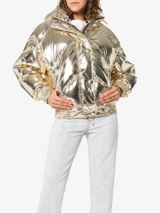 Ienki Ienki Dunlop Gold Foil Puffer Jacket ~ metallic outerwear