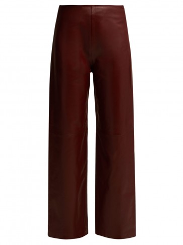 JACQUEMUS Jalad burgundy leather trousers