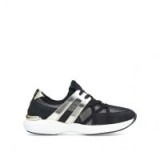 CARVELA JEOPARDY Metallic Trim Trainer in black – sports luxe trainers