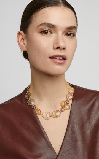 Bahina 18K Gold Quartz Necklace ~ luxe jewellery - flipped