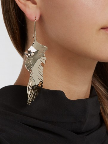 VALENTINO Leaf drop earrings ~ gold-tone statement jewellery