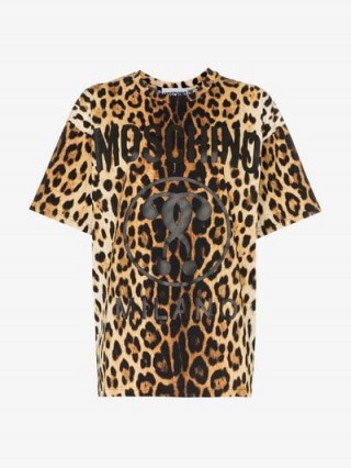 Moschino Oversized Leopard Logo Print T-Shirt ~ casual glamour