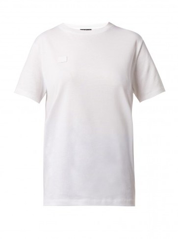 ACNE STUDIOS Nash face white cotton-jersey T-shirt – essential tee - flipped
